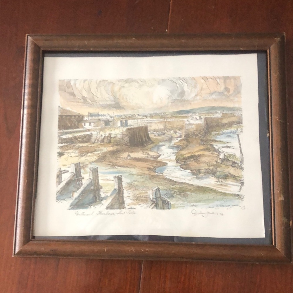 D. Graham Jones - Print 1976 Watercolor with body color and pen and ink.